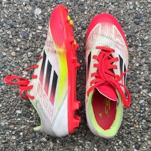 adidas Red and Neon Youth Soccer Cleats